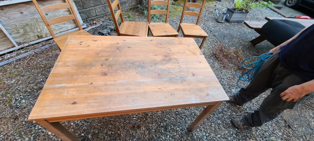 Free Wooden Table and Chairs Set image indicator(2)