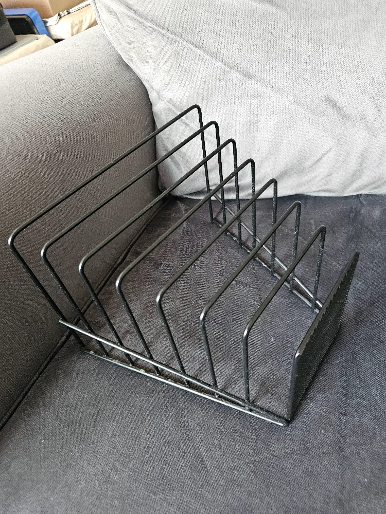 Vertical Wire Mesh Desktop File Sorter, Black 🧡 thumbnail