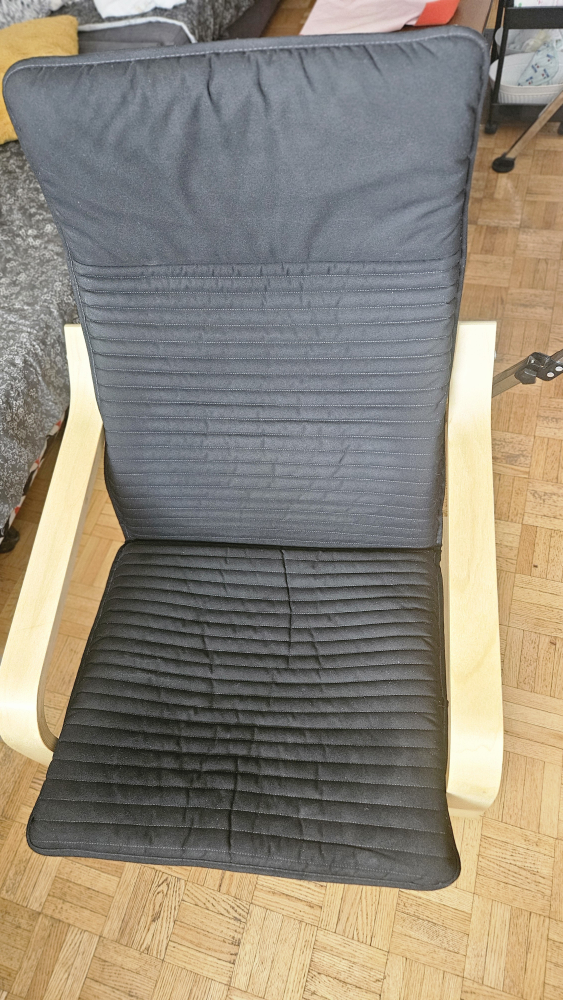IKEA Poang Chair - Black Cushion