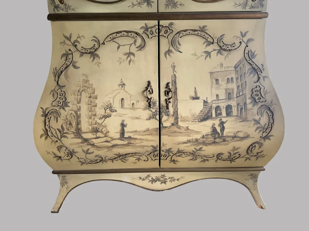 Free Delivery Painted Italian Style Display Cabinet image indicator(4)