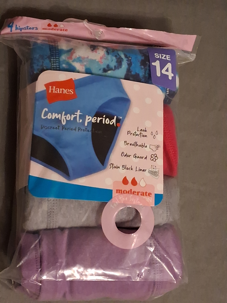 Hanes Comfort Period Hipsters Size 14 (28"waist) - New