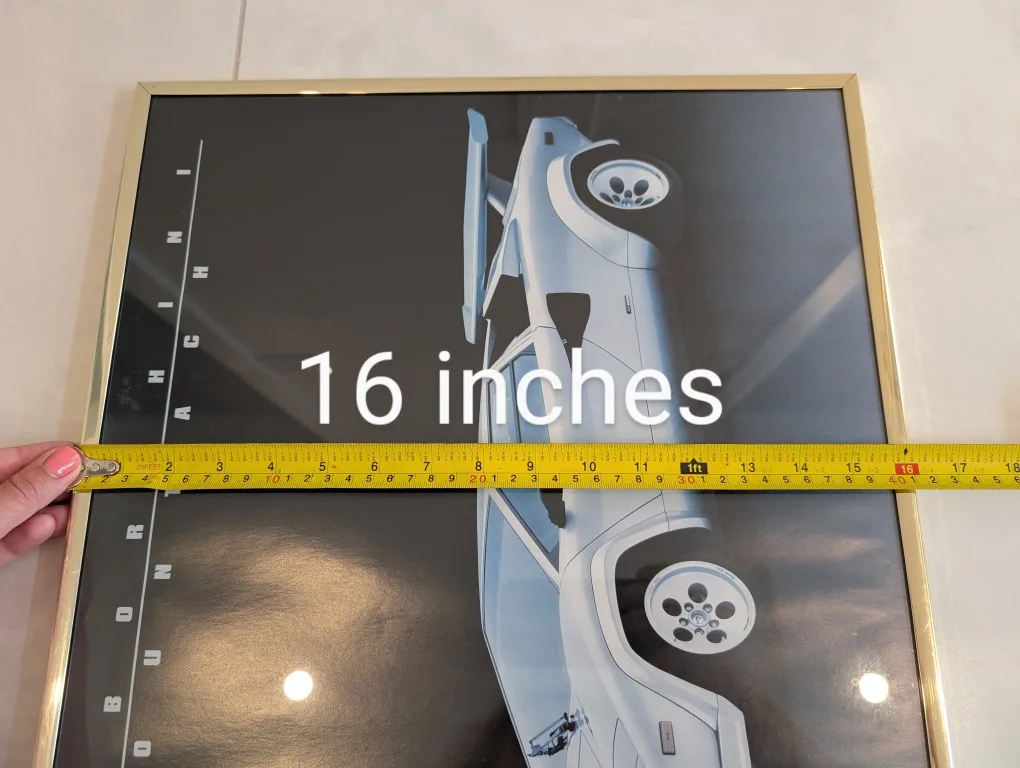 Vintage Lamborghini Countach Picture 20x16 inches image indicator(8)
