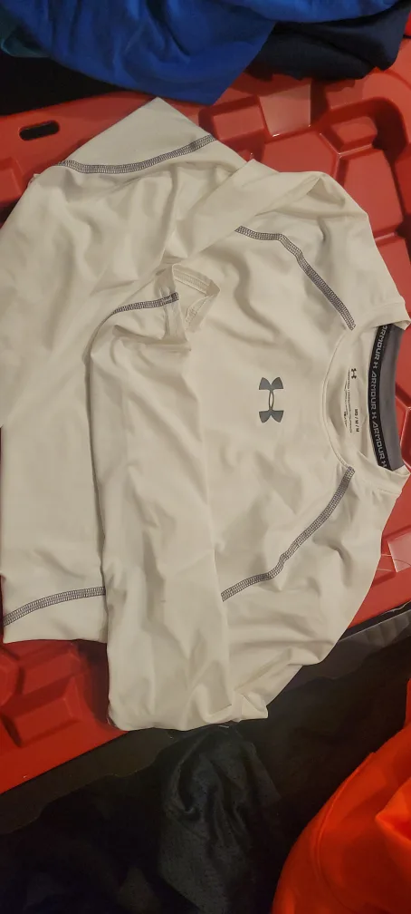 Under Armour YLG Red Polo & SM Gray Shirt image indicator(10)