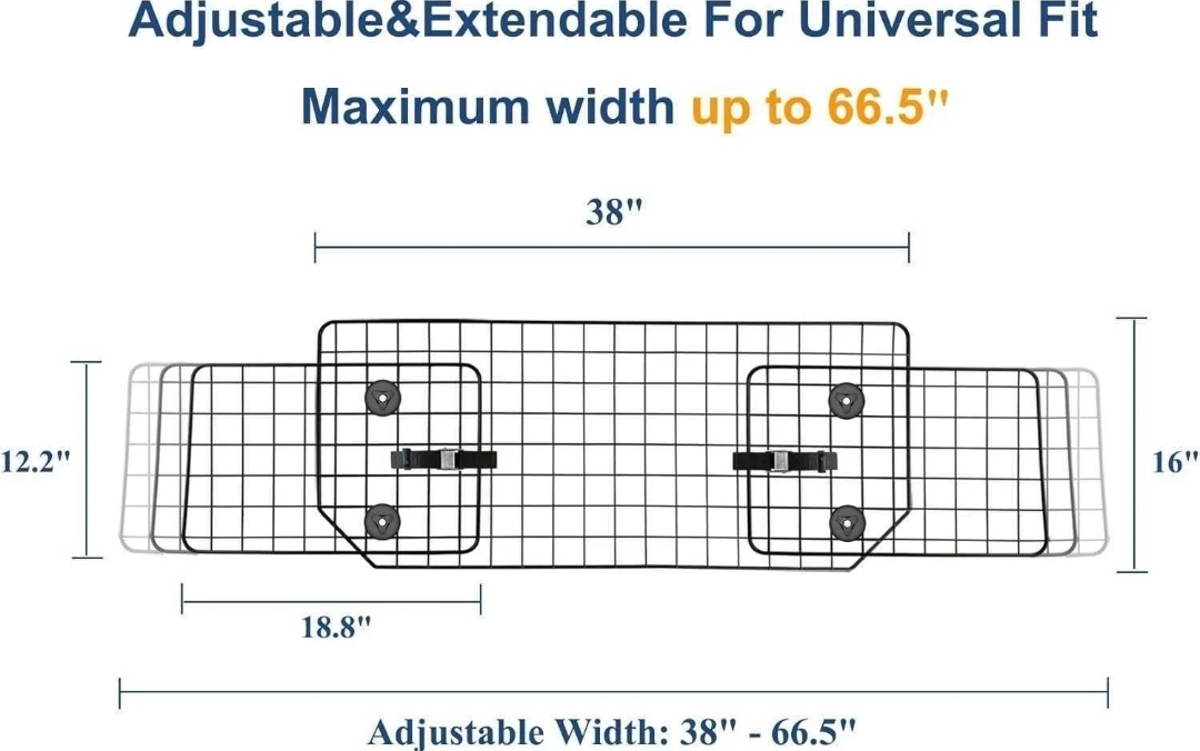 CASIMR Adjustable Dog Car Barrier - NEW!!! - photo 3