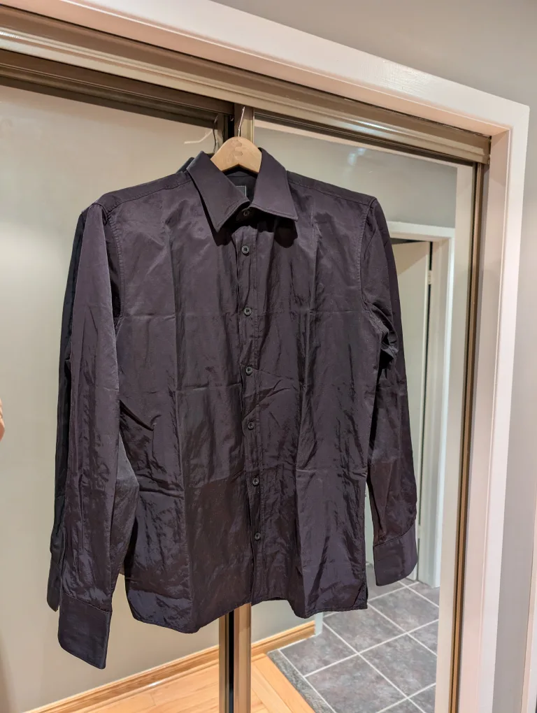 Men's Mexx Black Metallic Button-Down Shirt thumbnail