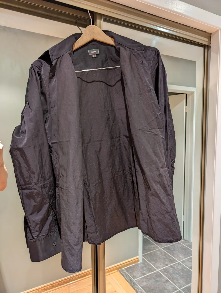 Men's Mexx Black Metallic Button-Down Shirt image indicator(3)