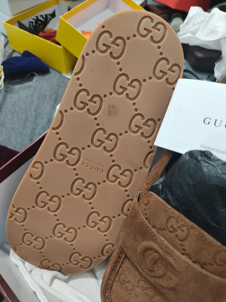 Gucci Brown Suede Loafers, Size 8 image indicator(5)