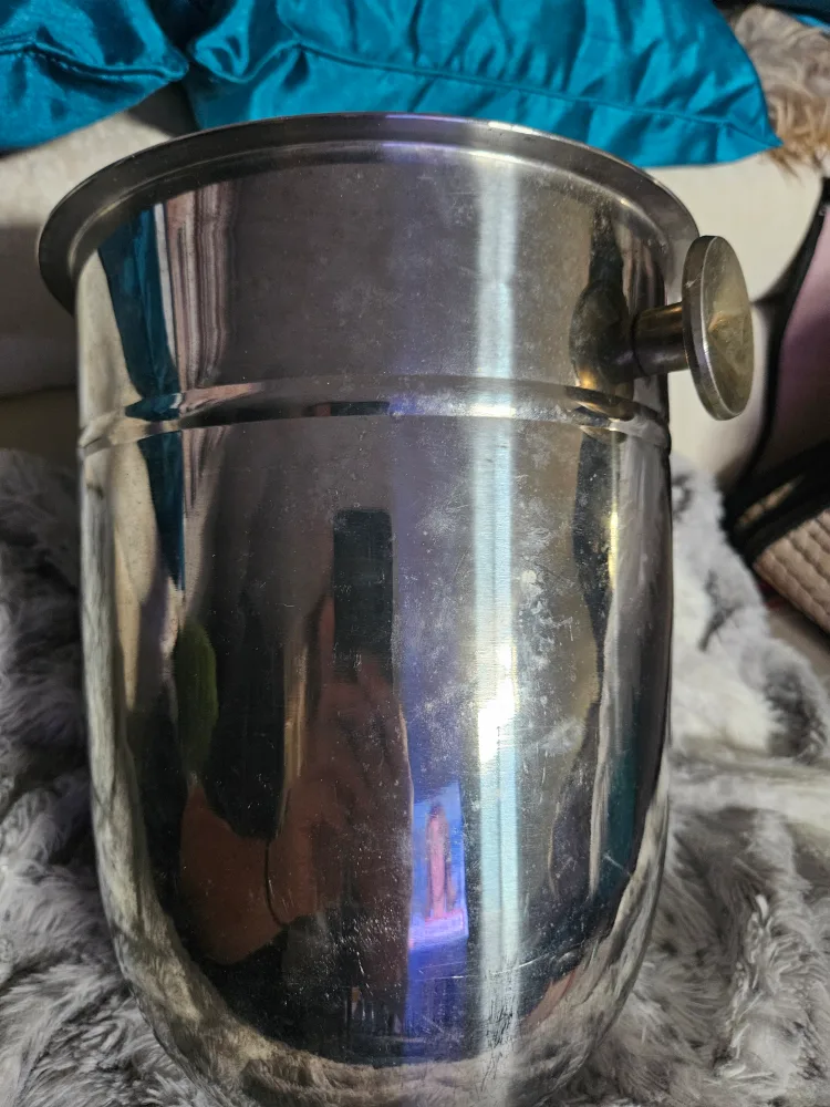 2 OBO Stainless Steel Ice Buckets- $20 for BOTH - 8" diameter image indicator(2)