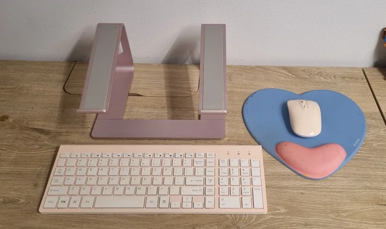 Laptop Set up: Pink Keyboard, Mousepad, Laptop Stand thumbnail