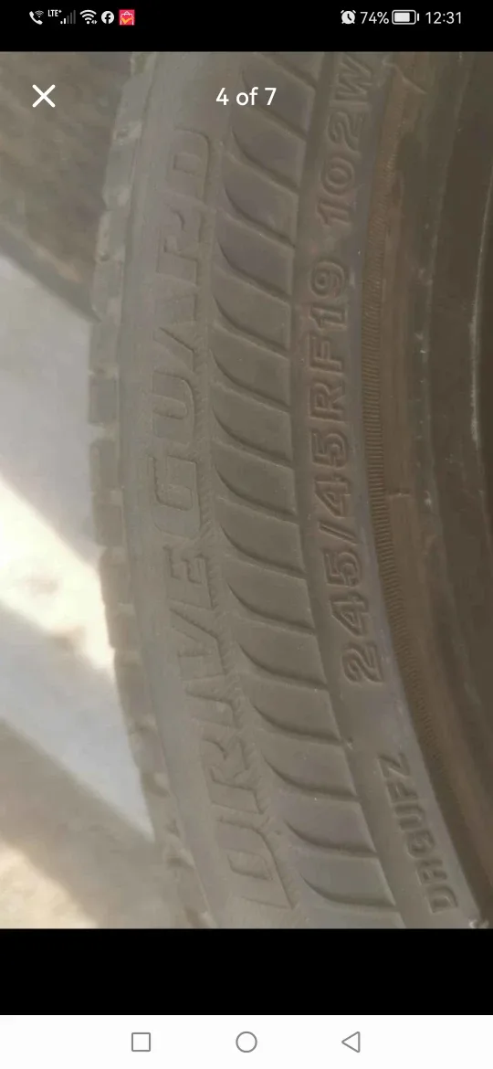 245/45RF19 Bridgestone DriveGuard 1x tire all season image indicator(4)