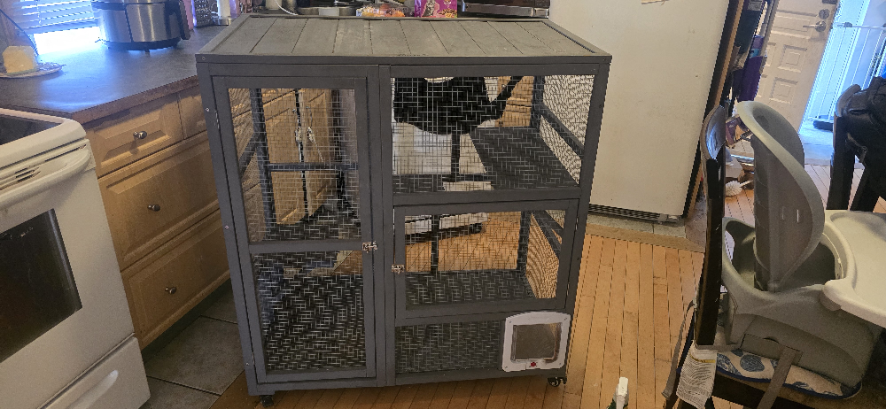 Large Indoor Cat Cage with Wheels
