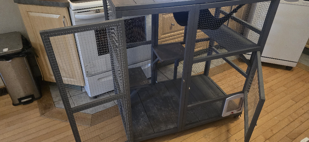 Large Indoor Cat Cage with Wheels - photo 2