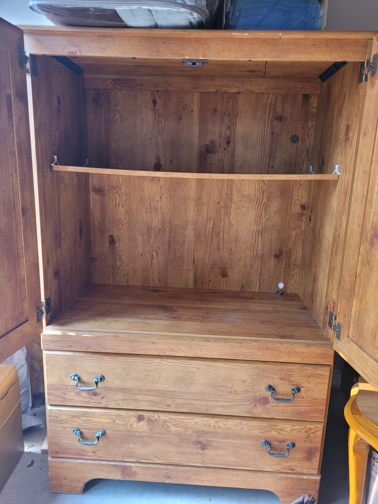 Wooden Armoire with Drawers