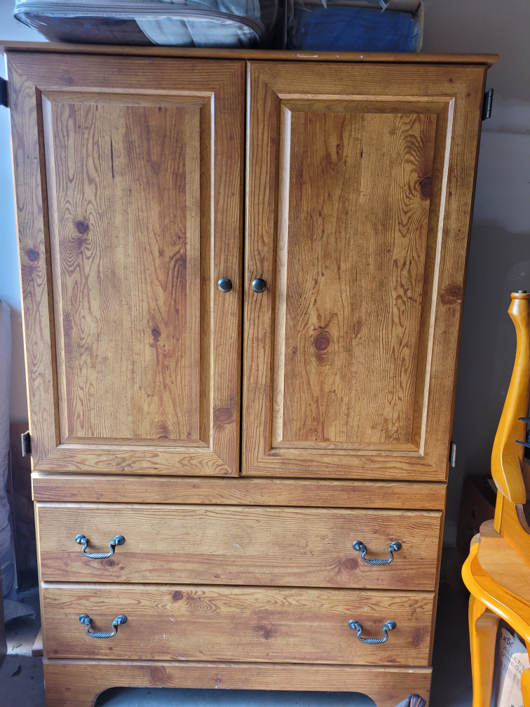Wooden Armoire with Drawers - photo 2