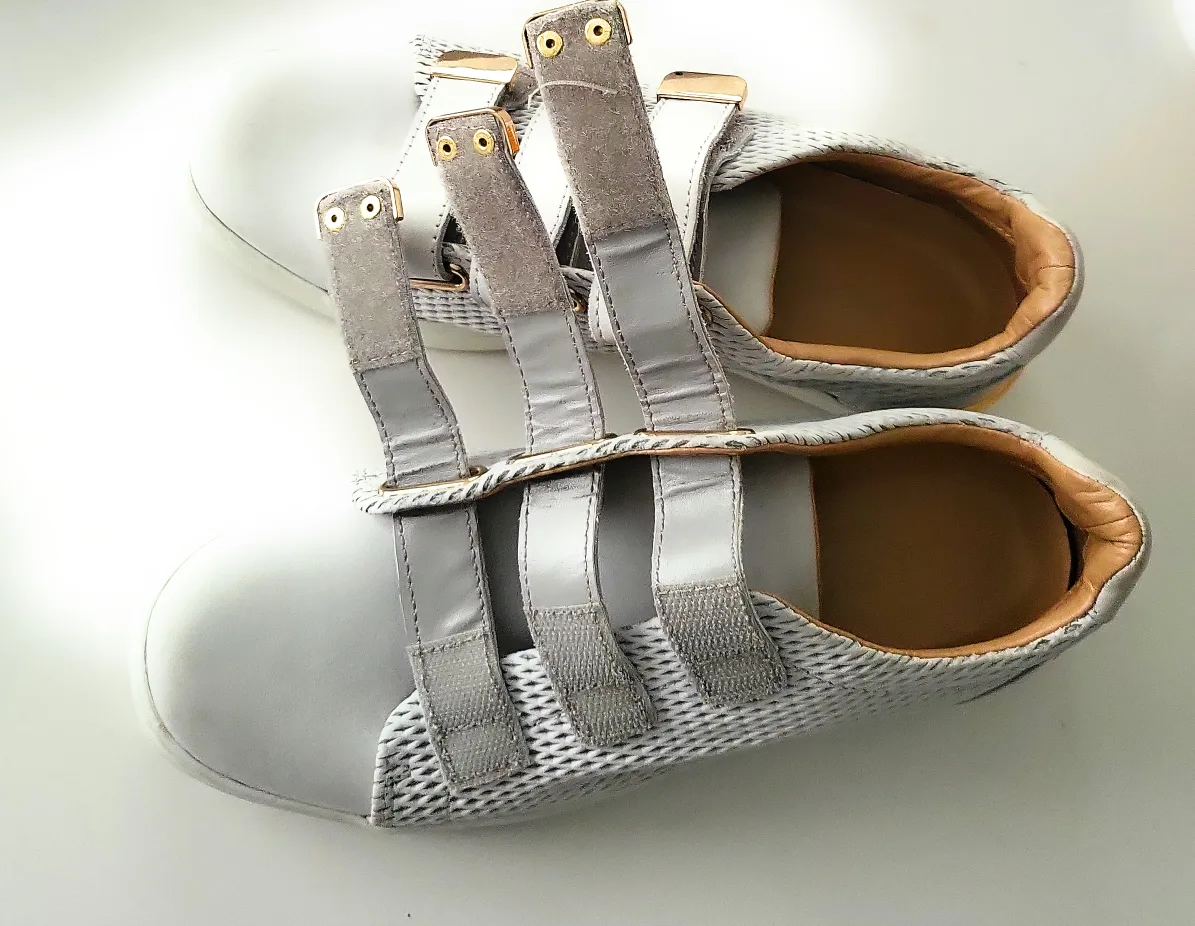 Aldo White Leather Sneakers with Gold Accents image indicator(6)