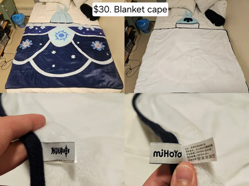 Reduced! Official Genshin blankets, pillows, etc thumbnail