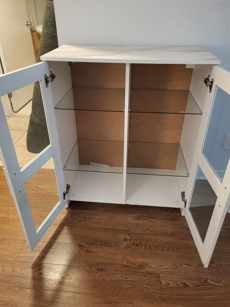 White Display Cabinet and ikea TV stand. - photo 3