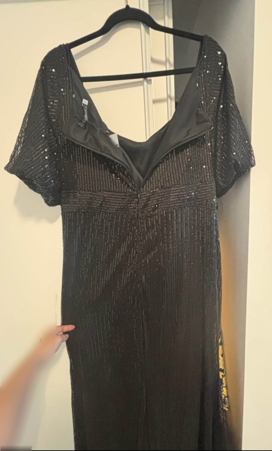 BNWT Black Sequence Evening Party Dress 2XL - photo 3