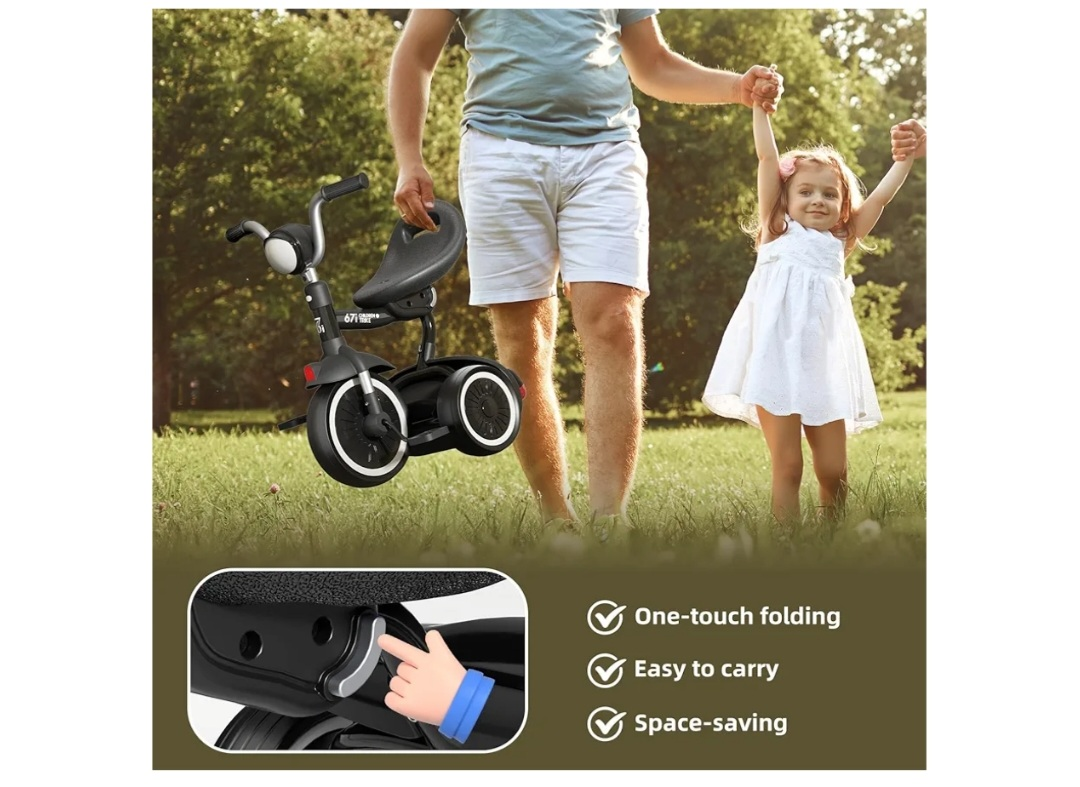 XJD 67i Toddler Kids Tricycle - Black - photo 4