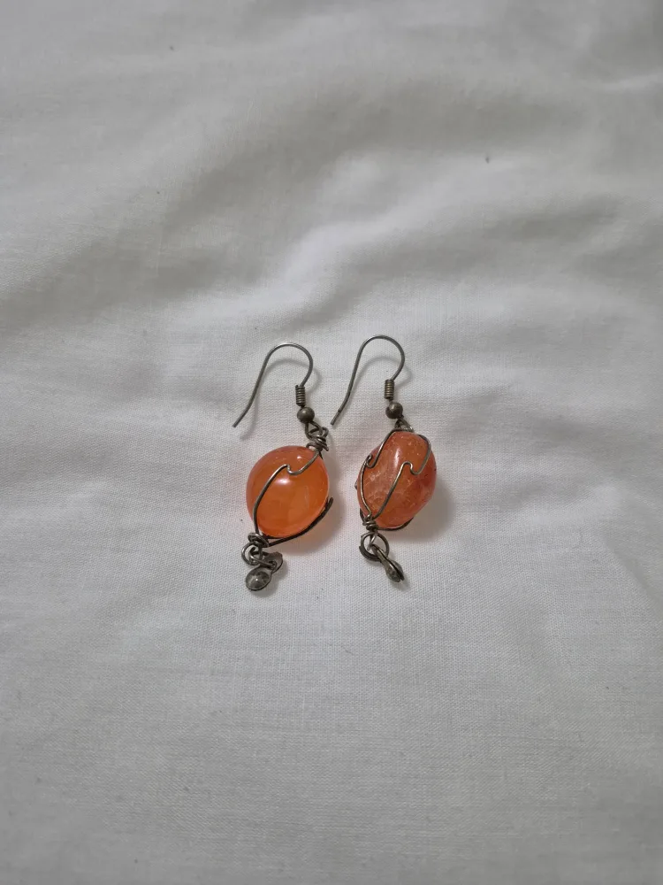 Orange Stone Earrings thumbnail