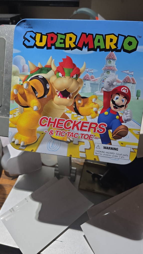 Super Mario Checkers & Tic Tac Toe Game