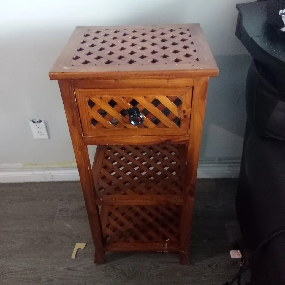 Wooden Side Table with Drawer