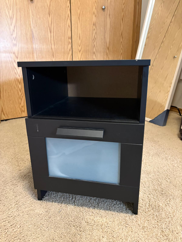 Bedside Table Nightstand with Storage - photo 2