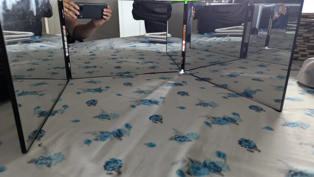 Jusron Trifold Vanity Mirror 360deg 3way image indicator(3)