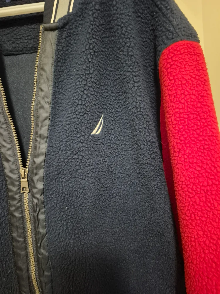 Nautica Blue&Red Fleece Jacket Size XL image indicator(3)