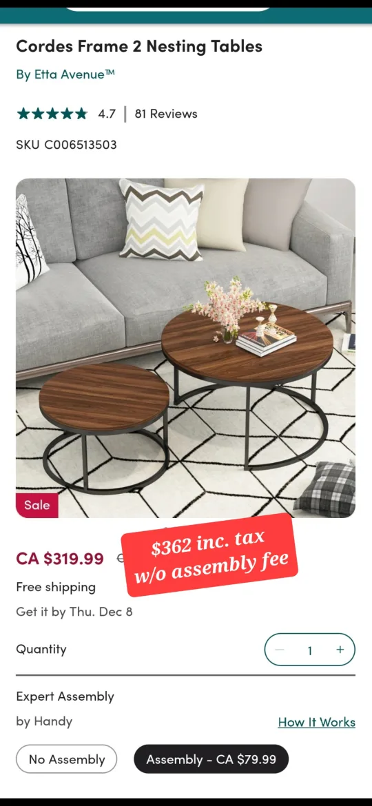 2 Round Coffee Tables set (new) image indicator(6)