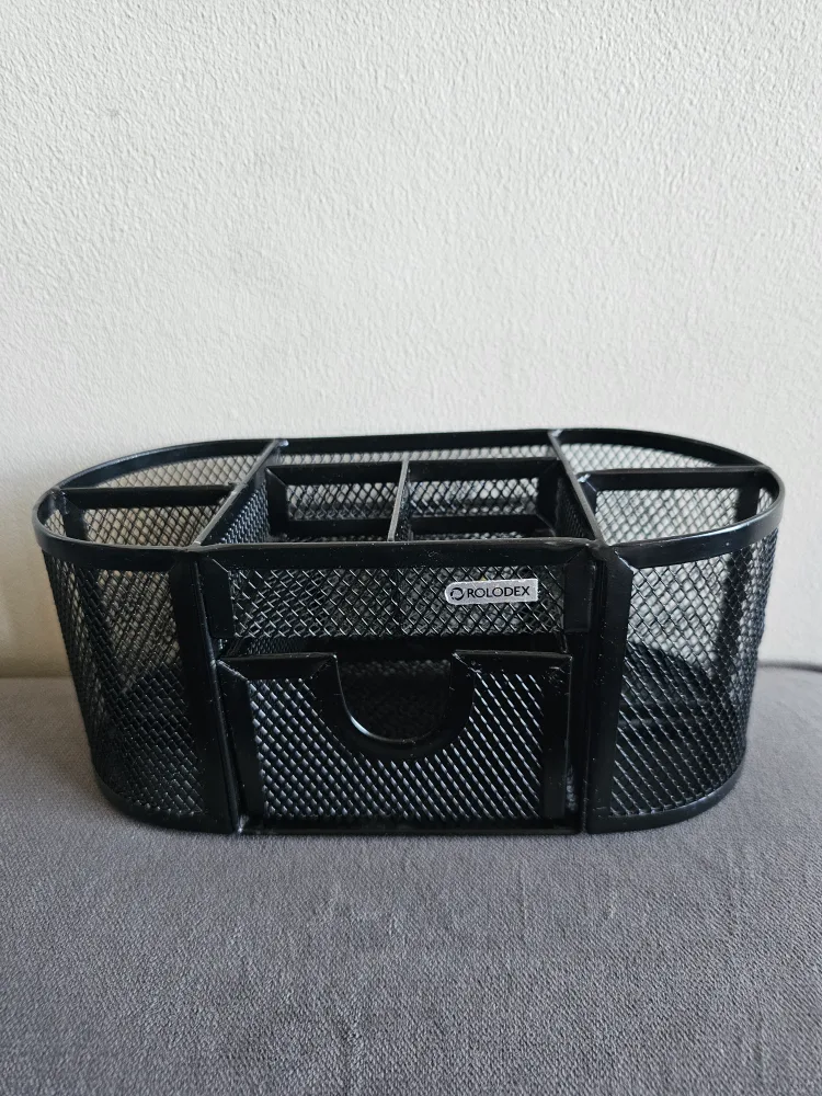 ROLODEX Oval Pencil Cup and Stationary Holder, Black 🧡 thumbnail