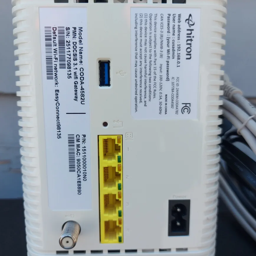 Hitron CODA-4582U DOCSIS 3.1 WiFi Gateway image indicator(3)