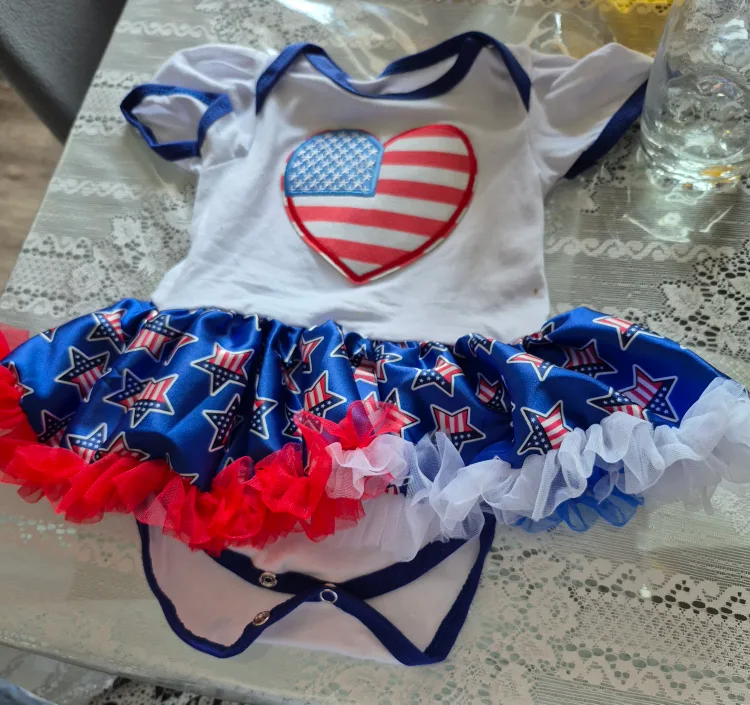 Patriotic Baby Bodysuit Dress image indicator(2)