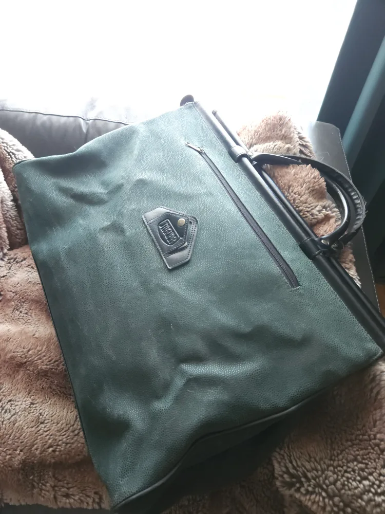Vintage Jaguar Weekender Bag - Green & Brown image indicator(4)