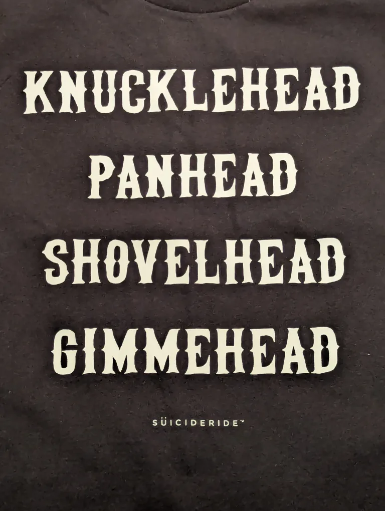 NEW LARGE MENS Motorcycle T-shirt Knucklehead Panhead Shovelhead image indicator(3)