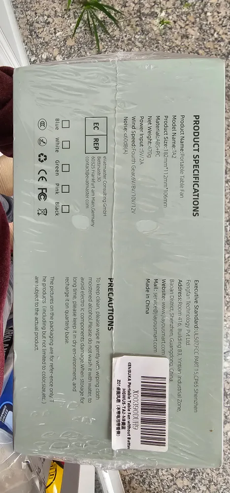 🧡Kensuka TA2 Portable Table Fan - New in Box! image indicator(2)