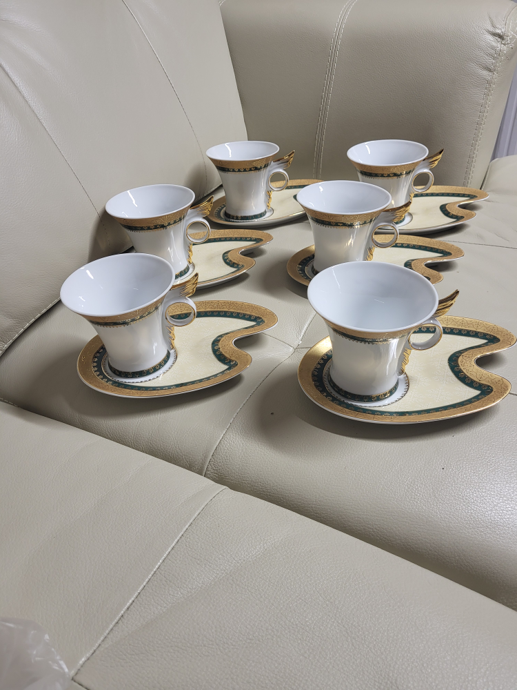 6 Elegant Tea Cup & 6 Saucer Set