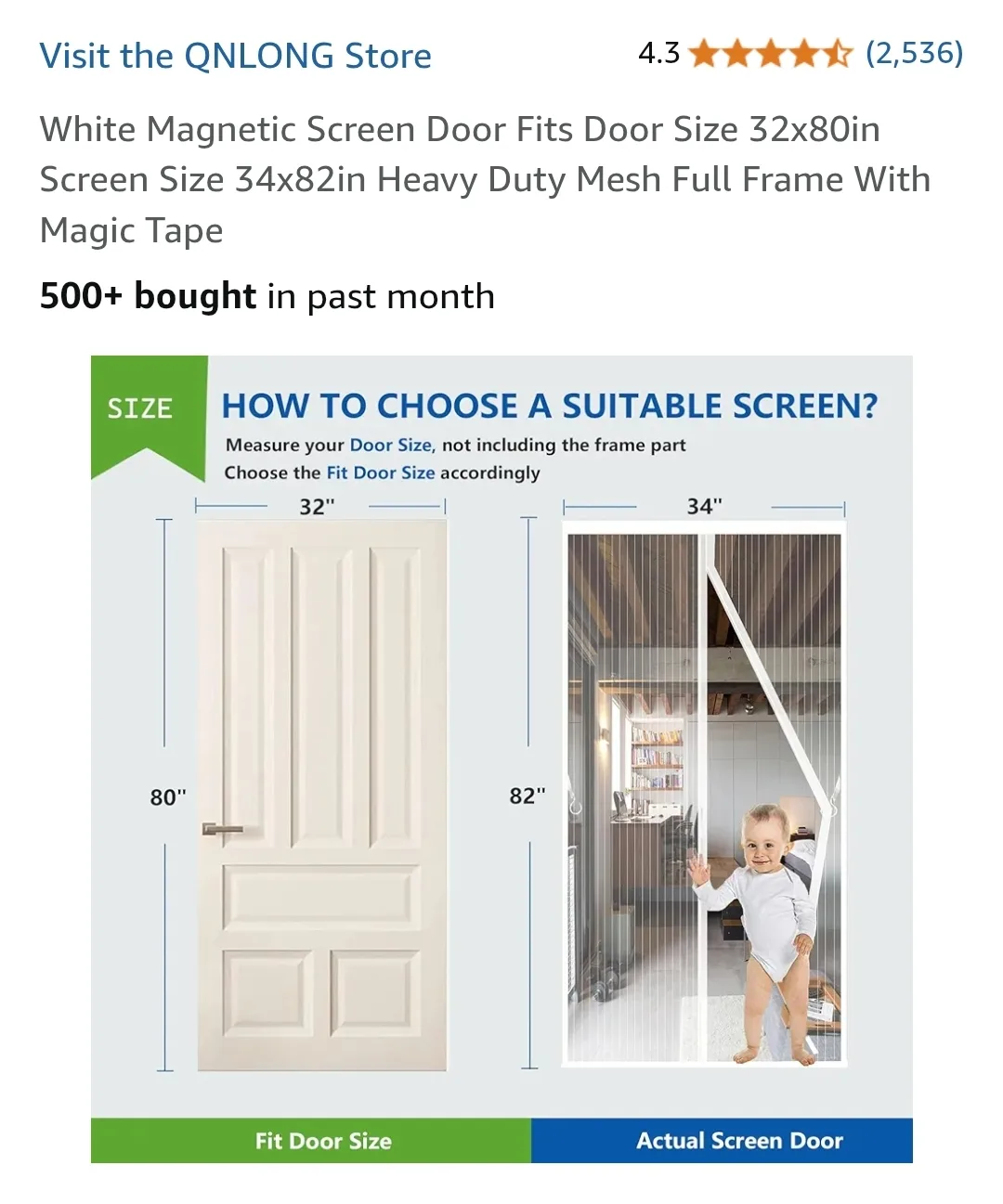 QNLONG Magnetic Screen Door - NEW image indicator(6)