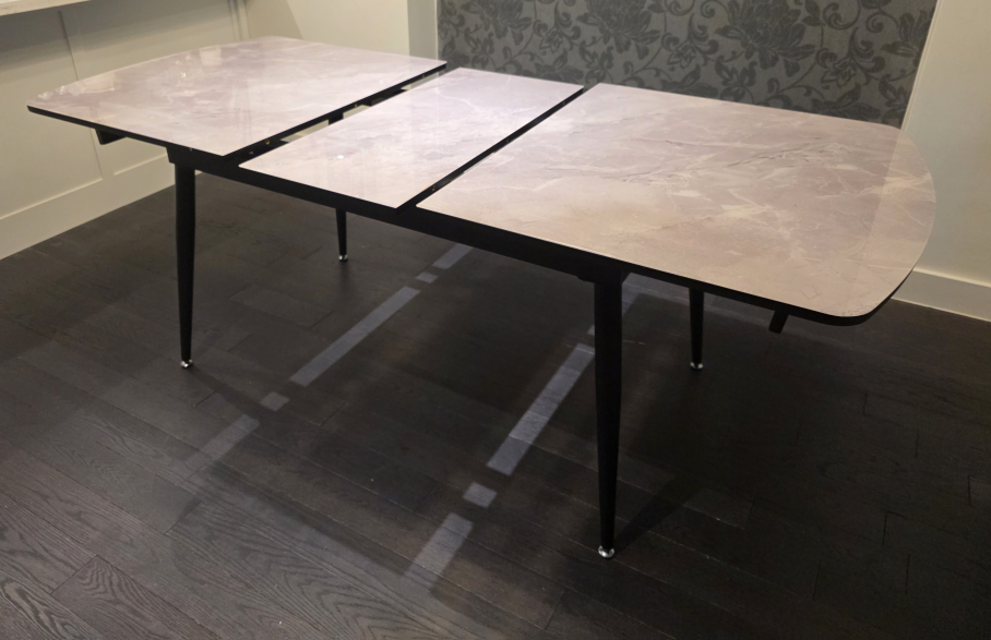 Extendable Dining Table - Marble Effect - photo 3