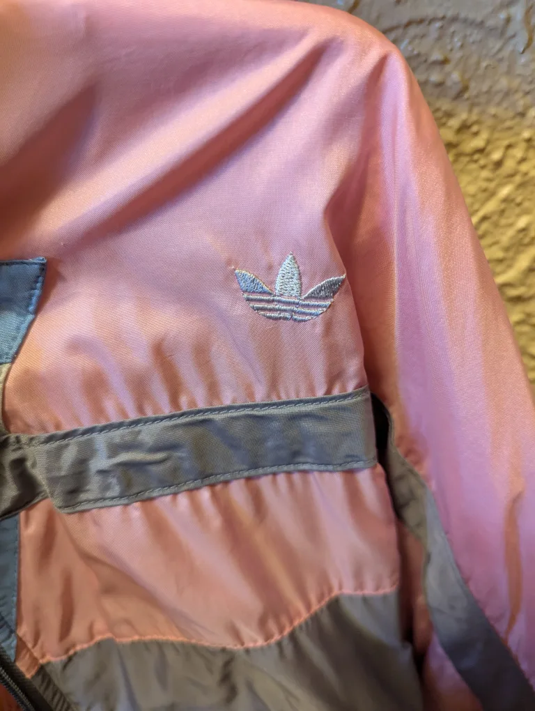 Vintage Adidas Pink & Grey Windbreaker Jacket image indicator(3)