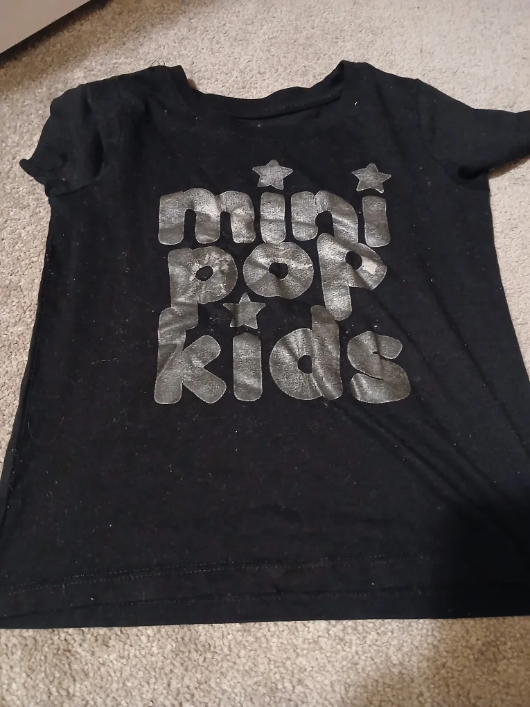 Mini Pop Kids Black Tee thumbnail