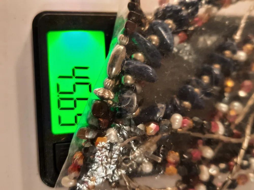 liquid silver sterling silverMulti-Strand Beaded Necklace image indicator(7)