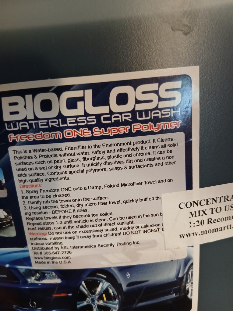Biogloss Waterless Car Wash