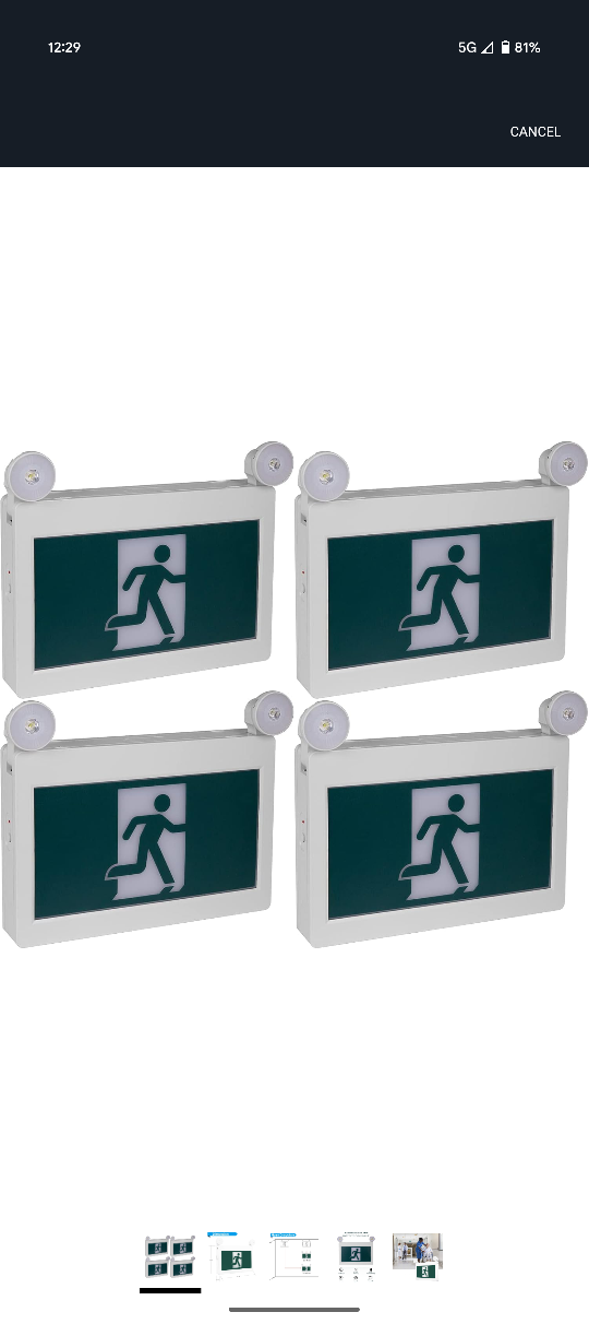 EXITLUX 4-Pack Green LED Exit Sign