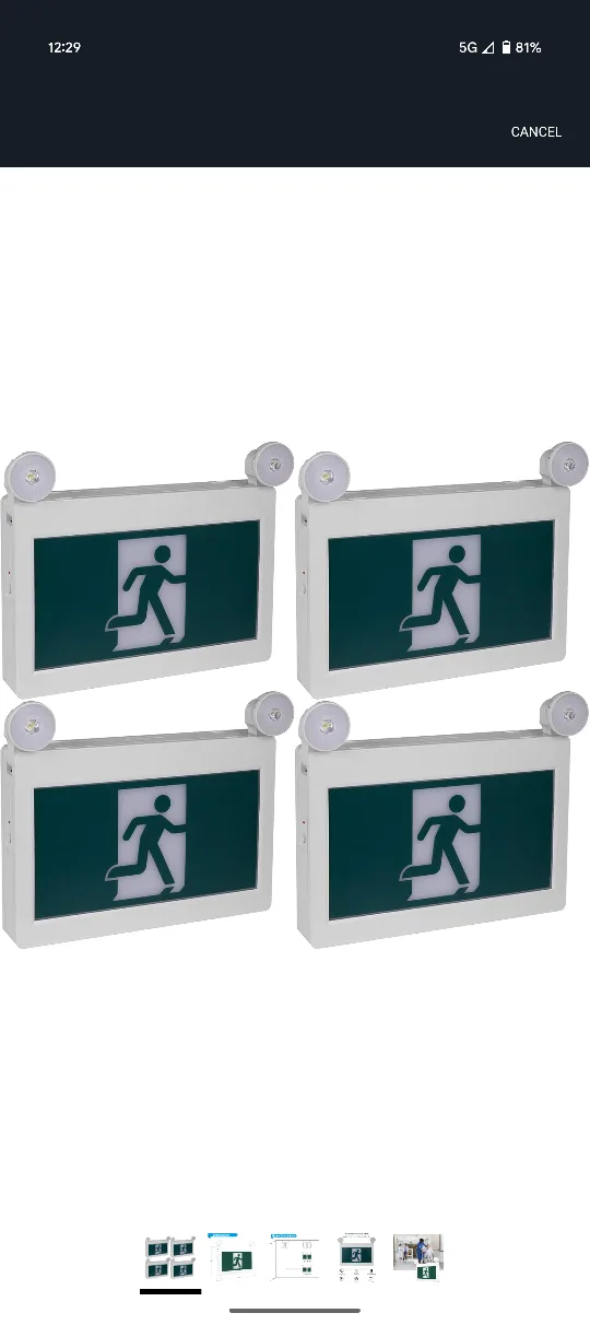 EXITLUX 4-Pack Green LED Exit Sign thumbnail