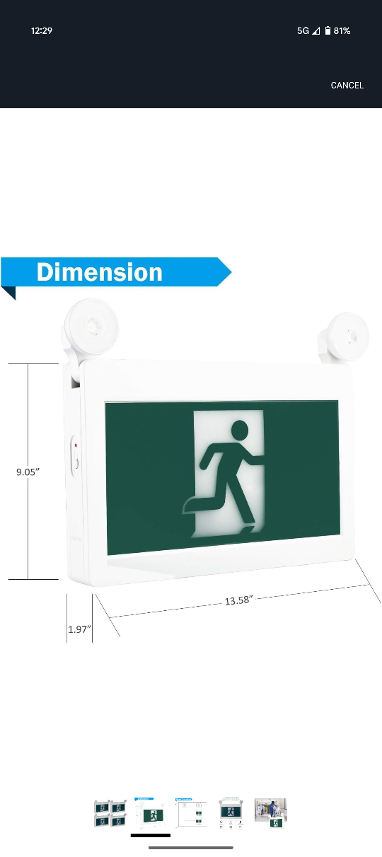 EXITLUX 4-Pack Green LED Exit Sign - photo 2