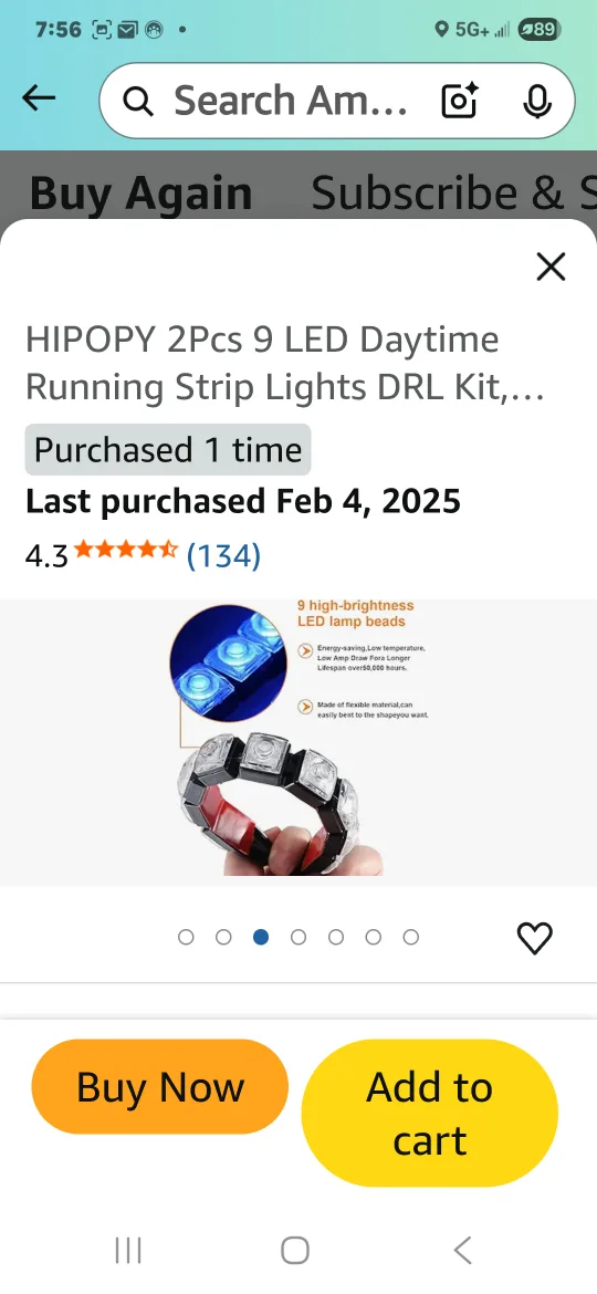 HIPOPY 2Pcs 9 LED Daytime Running Strip Lights - Red image indicator(4)