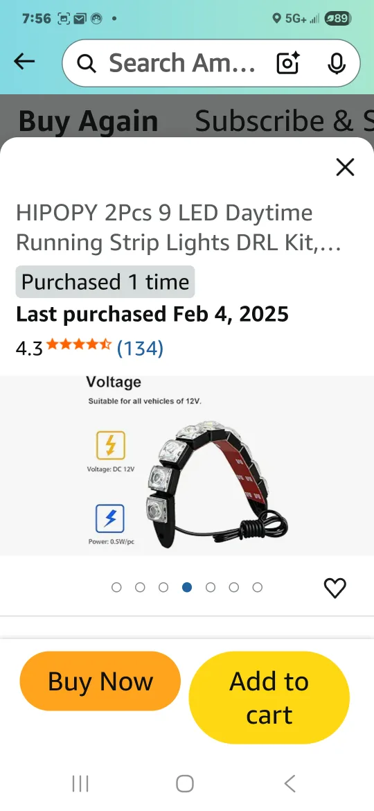 HIPOPY 2Pcs 9 LED Daytime Running Strip Lights - Red image indicator(5)