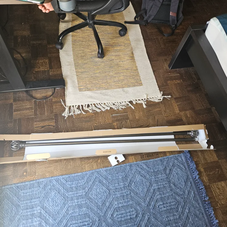 NEW StyleWell Drapery Rod - Gunmetal, 66-120in image indicator(2)