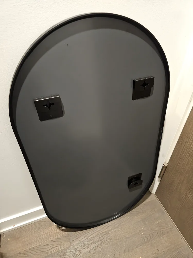 Black Oval Mirror 38"x22" image indicator(3)